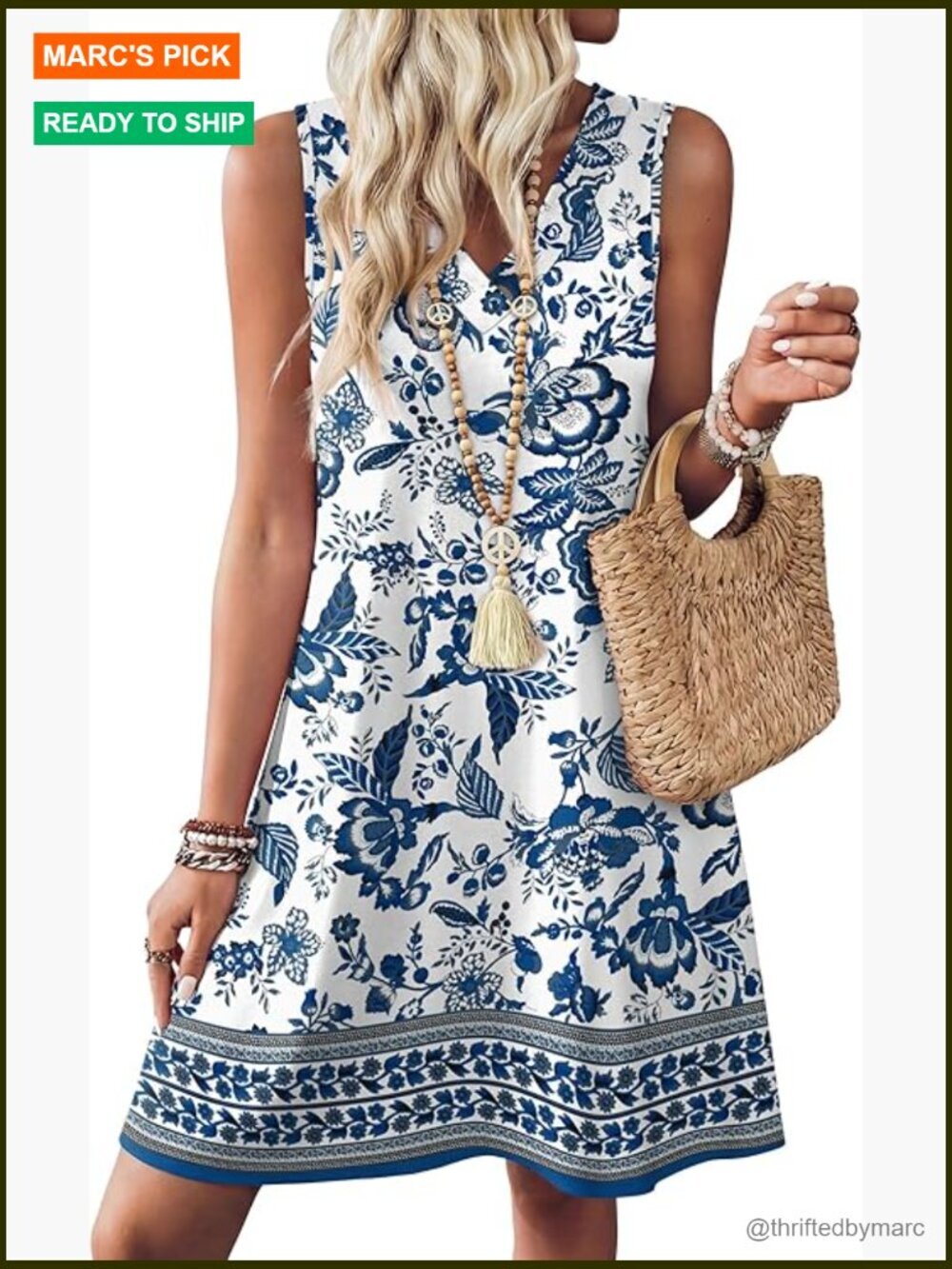 Women's Casual A-Line Mini Tank Dress with Pockets